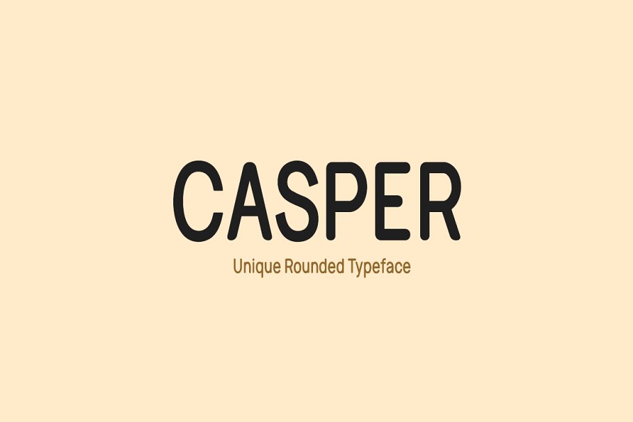 Beispiel einer Casper Outline-Schriftart